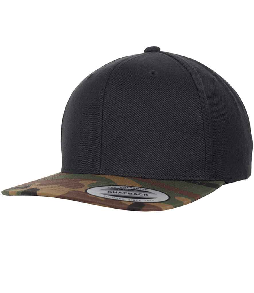 Flexfit Two Tone Classic Camo Snapback Cap - Black/Green Camo (F6089TC)