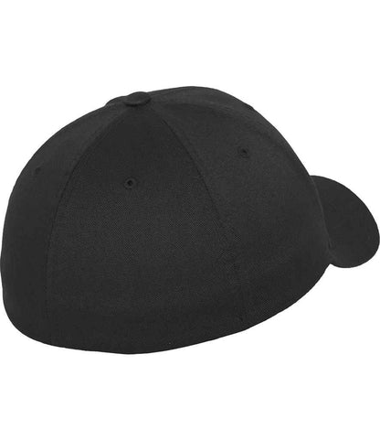 Flexfit Wooly Combed Cap - Black/Black (F6277)