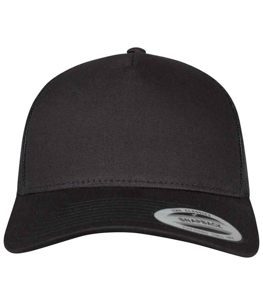 Flexfit 5 Panel Retro Trucker Cap - Black (F6506)