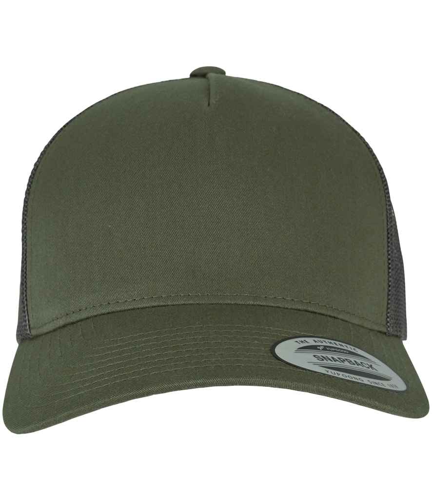 Flexfit 5 Panel Retro Trucker Cap - Chocolate Chip/Greyish Brown (F6506)