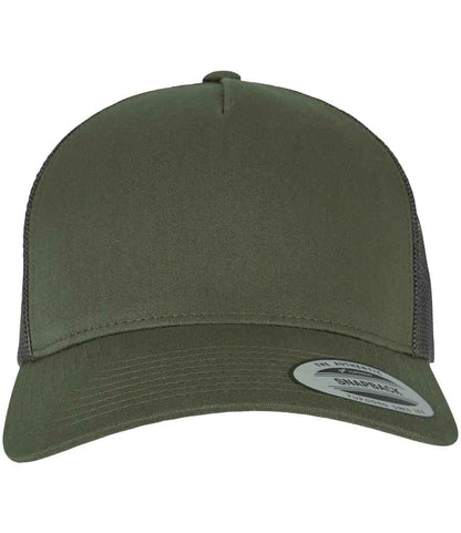 Flexfit 5 Panel Retro Trucker Cap - Chocolate Chip/Greyish Brown (F6506)