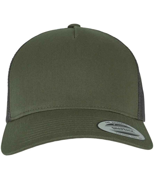 Flexfit 5 Panel Retro Trucker Cap - Chocolate Chip/Greyish Brown (F6506)