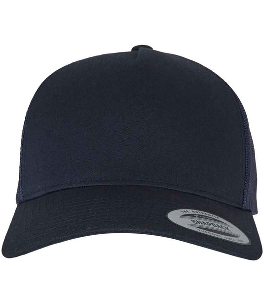 Flexfit 5 Panel Retro Trucker Cap - Dark Navy/Navy (F6506)