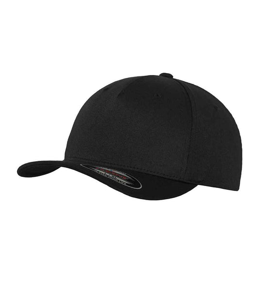 Flexfit 5 Panel Cap - Black (F6560)