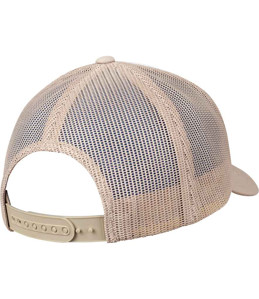 Flexfit Retro Coloured Front Trucker Cap - Khaki/White (F6606CF)