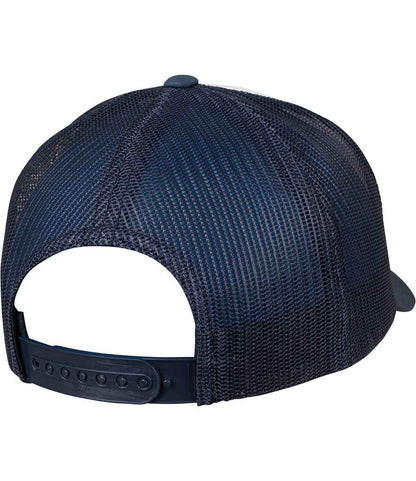 Flexfit Retro Coloured Front Trucker Cap - Navy/White (F6606CF)