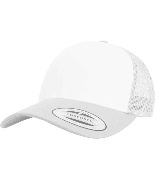 Flexfit Retro Coloured Front Trucker Cap - Silver/White (F6606CF)