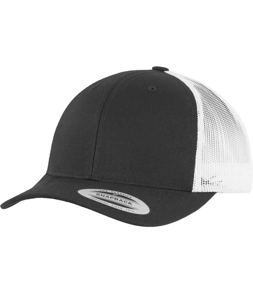 Flexfit Retro Trucker Two Tone Cap - Black/White (F6606T)
