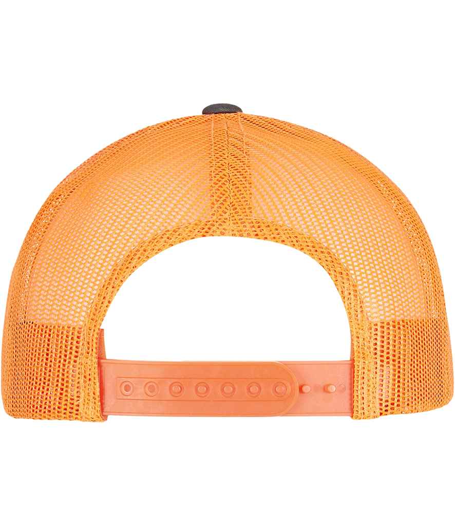 Flexfit Retro Trucker Two Tone Cap - Charcoal/Neon Orange (F6606T)