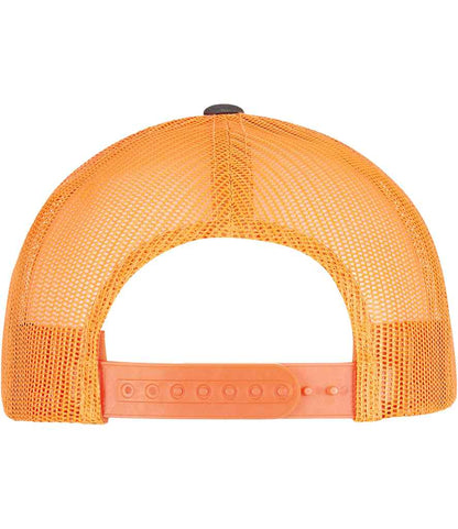 Flexfit Retro Trucker Two Tone Cap - Charcoal/Neon Orange (F6606T)