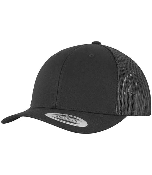 Flexfit Retro Trucker Cap - Black (F6606)