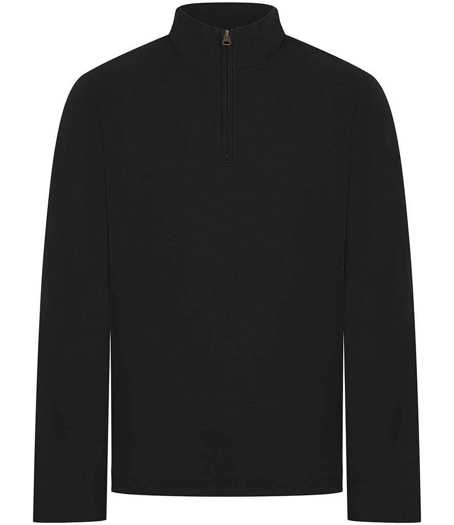 Front Row Premium Piqué 1/4 Zip Top - Black (FR045)