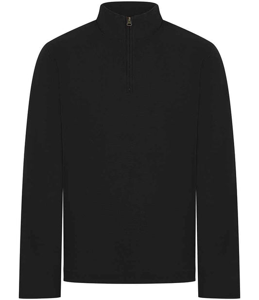Front Row Premium Piqué 1/4 Zip Top - Black (FR045)