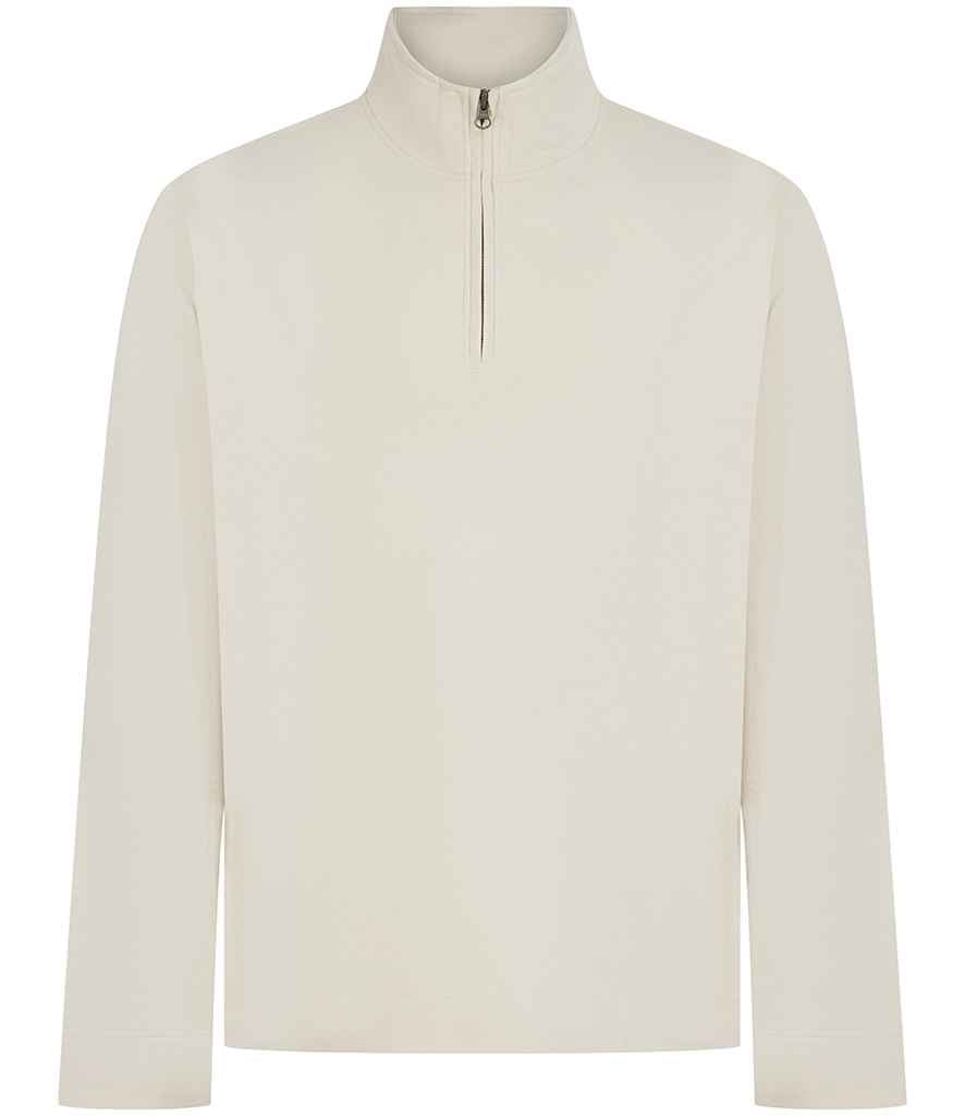 Front Row Premium Piqué 1/4 Zip Top - Natural (FR045)