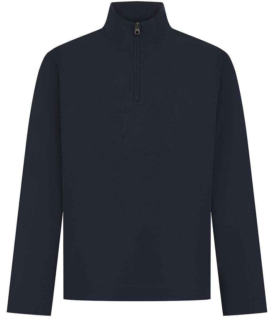 Front Row Premium Piqué 1/4 Zip Top - Navy (FR045)