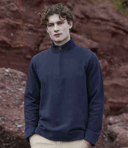 Front Row Premium Piqué 1/4 Zip Top - Navy (FR045)