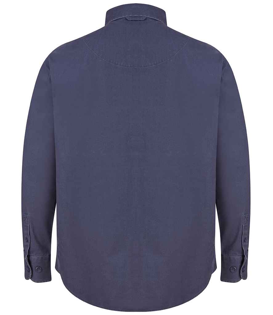 Front Row Pullover Drill Shirt - Washed Navy (FR050)