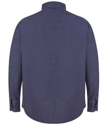 Front Row Pullover Drill Shirt - Washed Navy (FR050)