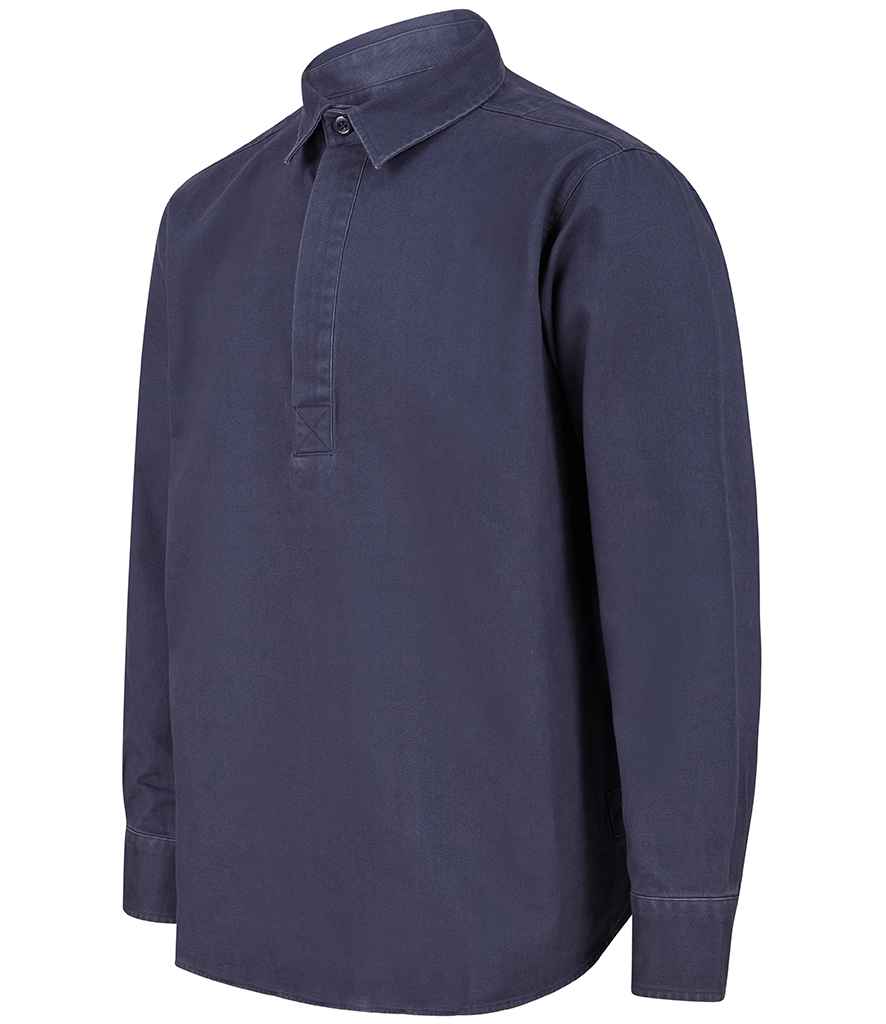 Front Row Pullover Drill Shirt - Washed Navy (FR050)