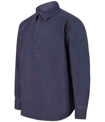 Front Row Pullover Drill Shirt - Washed Navy (FR050)