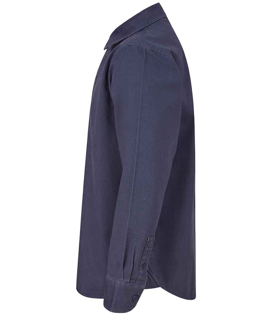 Front Row Pullover Drill Shirt - Washed Navy (FR050)