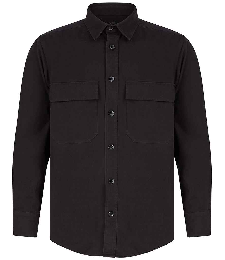 Front Row Drill Overshirt - Black (FR054)