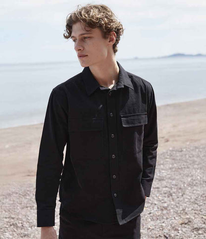 Front Row Drill Overshirt - Black (FR054)