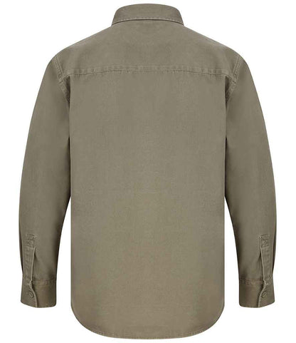 Front Row Drill Overshirt - Khaki (FR054)