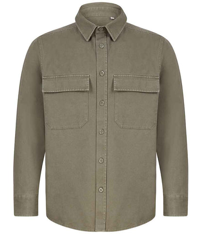 Front Row Drill Overshirt - Khaki (FR054)