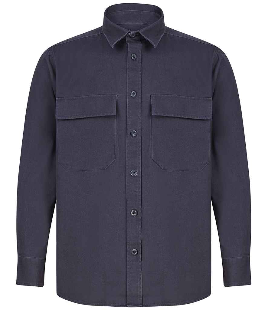 Front Row Drill Overshirt - Navy (FR054)