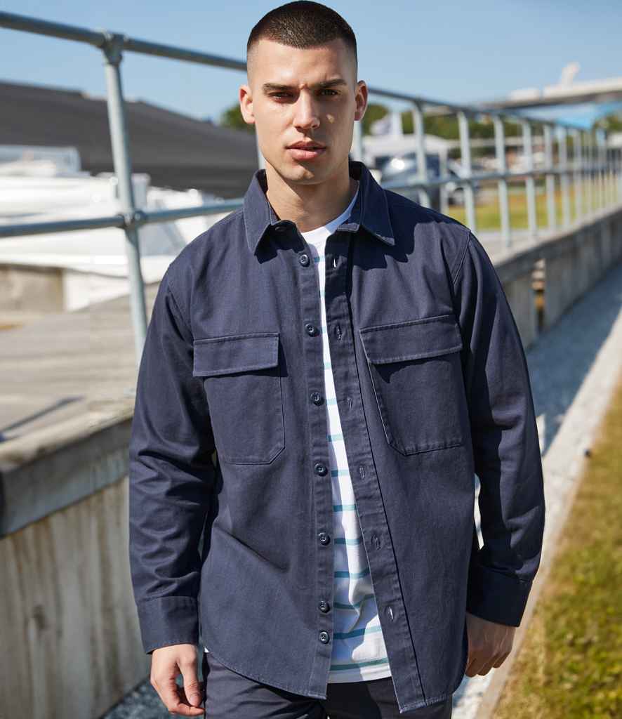 Front Row Drill Overshirt - Navy (FR054)