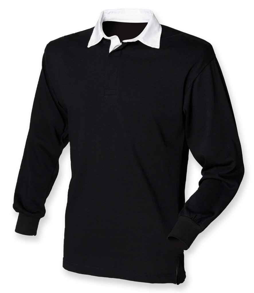 Front Row Classic Rugby Shirt - Black/White (FR100)