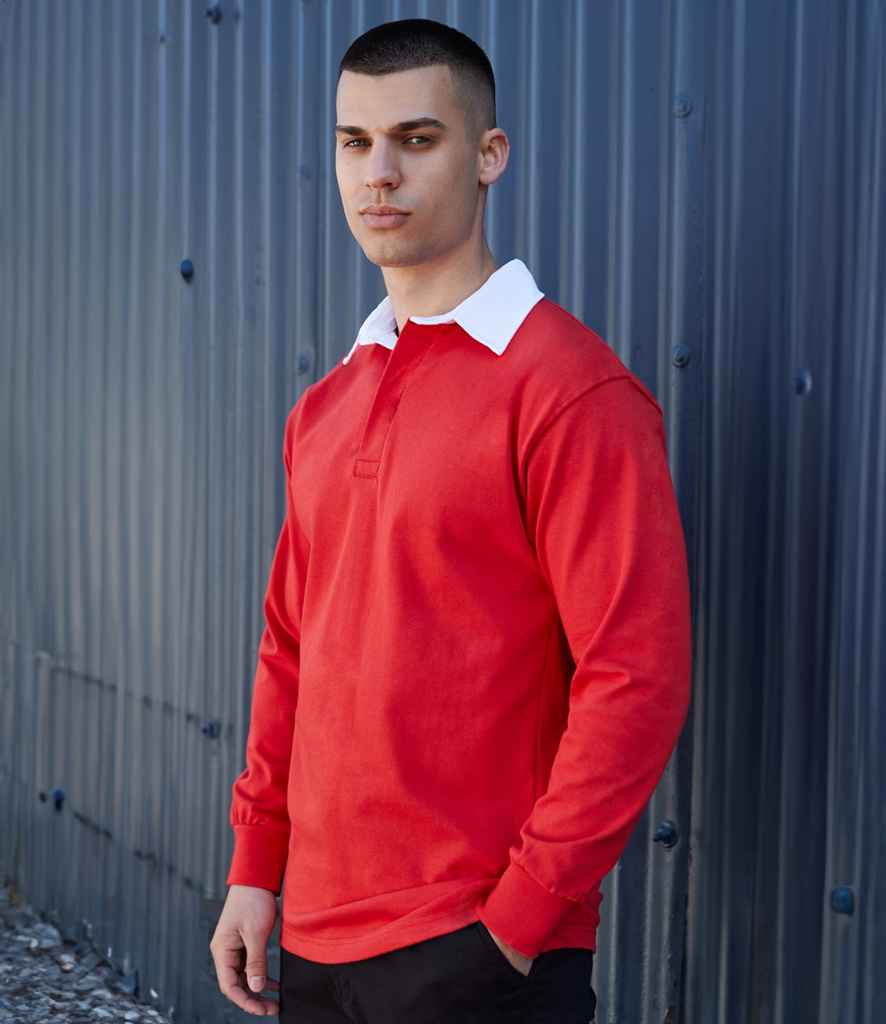 Front Row Classic Rugby Shirt - Red/White (FR100)