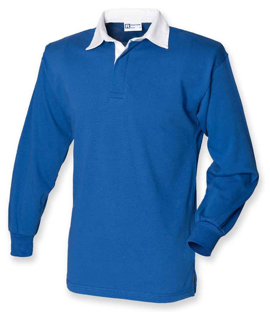 Front Row Classic Rugby Shirt - Royal Blue/White (FR100)
