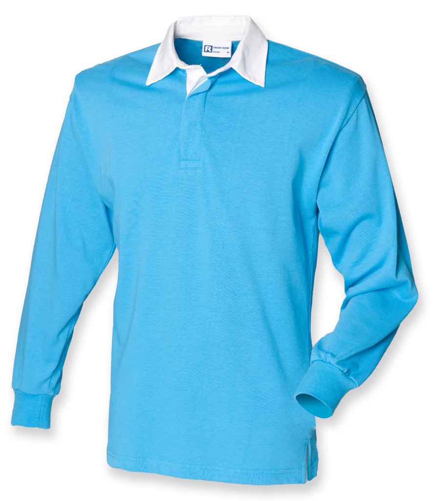 Front Row Classic Rugby Shirt - Surf Blue/White (FR100)