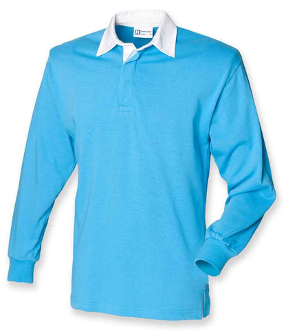 Front Row Classic Rugby Shirt - Surf Blue/White (FR100)