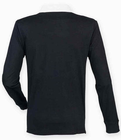 Front Row Premium Superfit Rugby Shirt - Black (FR104)