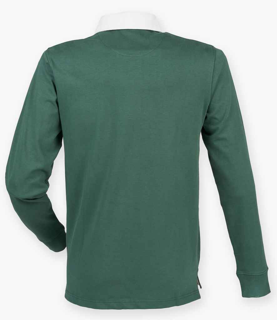 Front Row Premium Superfit Rugby Shirt - Bottle Green (FR104)