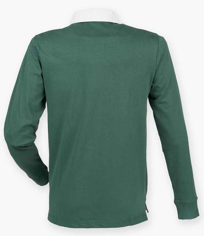 Front Row Premium Superfit Rugby Shirt - Bottle Green (FR104)