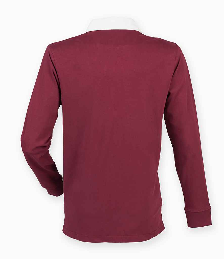 Front Row Premium Superfit Rugby Shirt - Deep Burgundy (FR104)