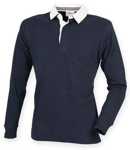 Front Row Premium Superfit Rugby Shirt - Navy (FR104)
