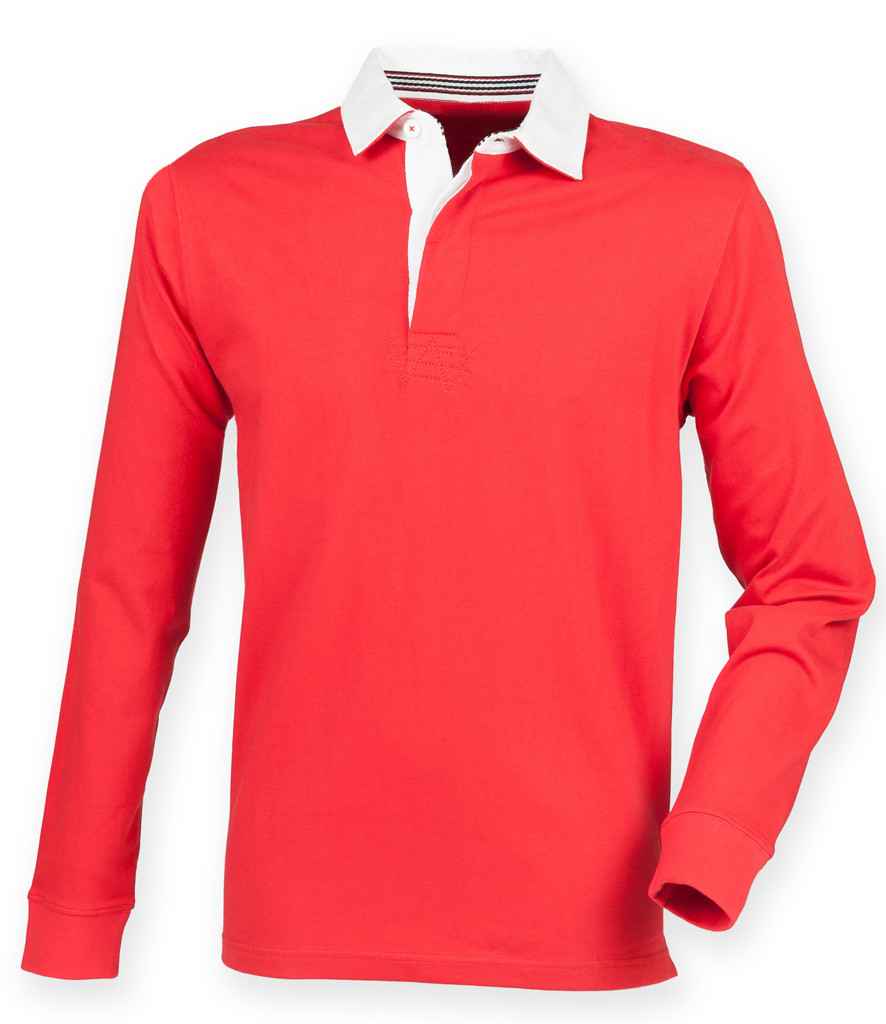 Front Row Premium Superfit Rugby Shirt - Red (FR104)