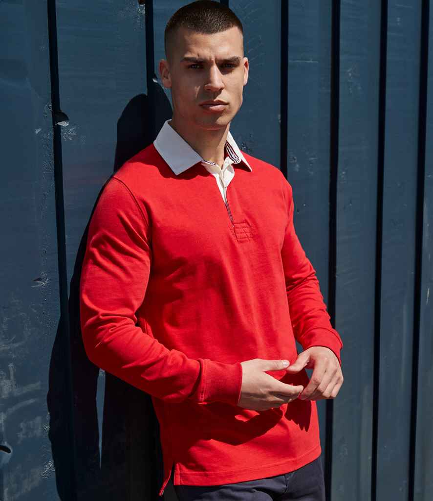 Front Row Premium Superfit Rugby Shirt - Red (FR104)