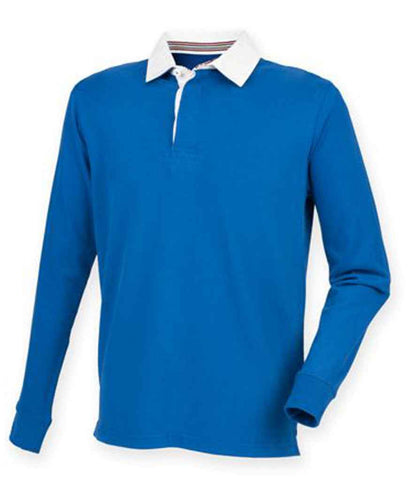 Front Row Premium Superfit Rugby Shirt - Royal Blue (FR104)