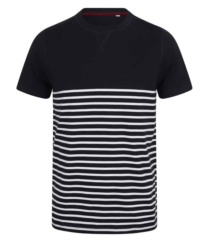 Front Row Unisex Breton Striped T-Shirt - Navy/White (FR135)