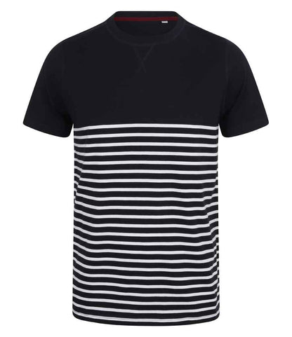 Front Row Unisex Breton Striped T-Shirt - Navy/White (FR135)