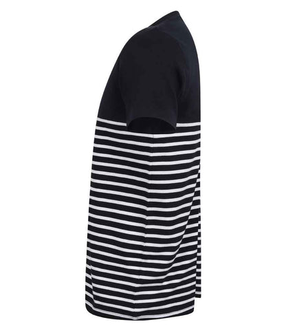 Front Row Unisex Breton Striped T-Shirt - Navy/White (FR135)