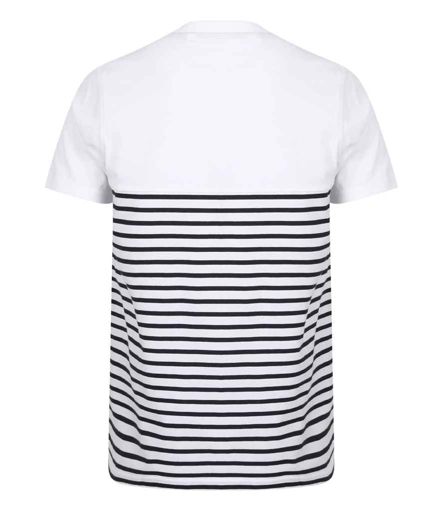 Front Row Unisex Breton Striped T-Shirt - White/Navy (FR135)