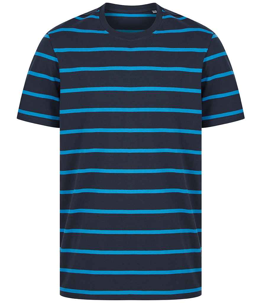 Front Row Striped T-Shirt - Navy/Marine Blue (FR136)