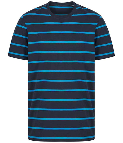 Front Row Striped T-Shirt - Navy/Marine Blue (FR136)